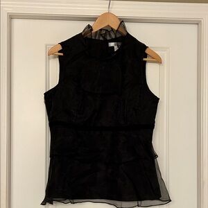 Elegant Black Sleeveless Blouse